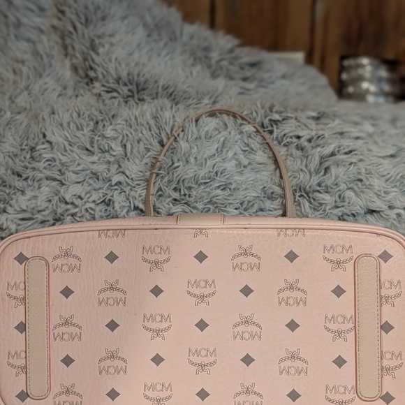 MCM Black and Pink Checkered Tote - Picture 6 of 9